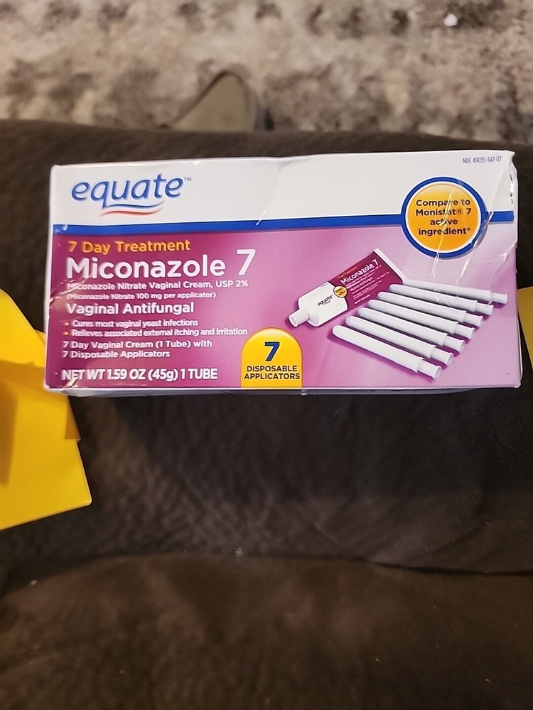 Equate Miconazole 7 Vaginal Cream With Disposable Applicators 1.59oz Each Tube