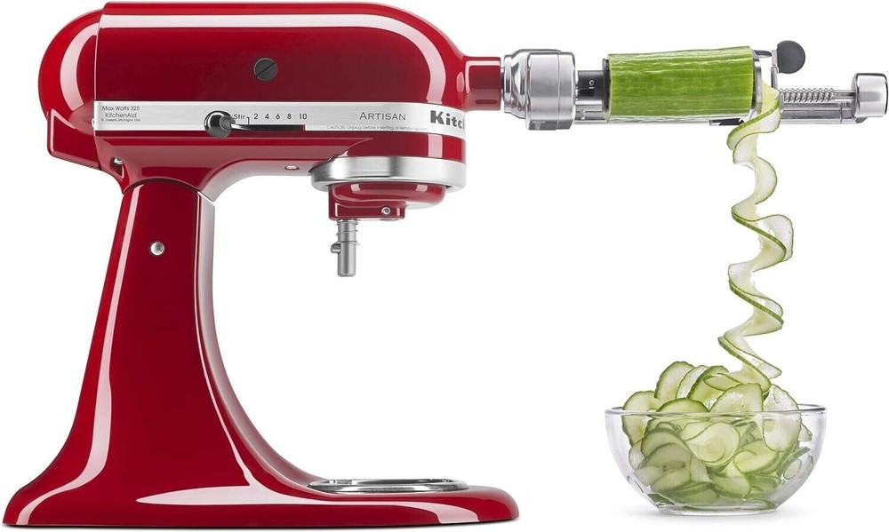 KitchenAid KSM2APC Red Spiralizer Attachment for Fresh Veggie Noodles