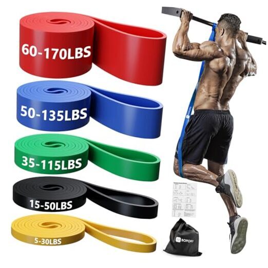 High-Quality Resistance Bands for Workouts and Pull-Up Assistance in Vibrant Colors