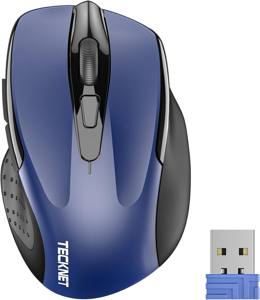 TECKNET Wireless Mouse, 2.4Ghz Ergonomic Computer Mouse, Portable Cordless