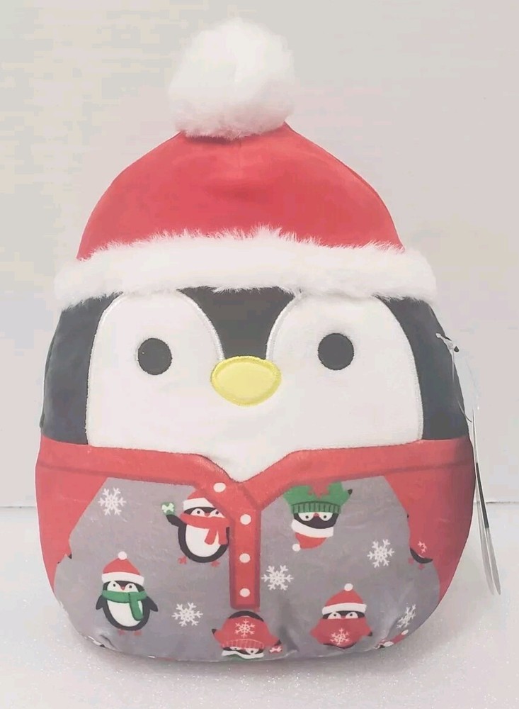 Squishmallows Luna the Penguin in Pajamas 2022 Rare Christmas NWT