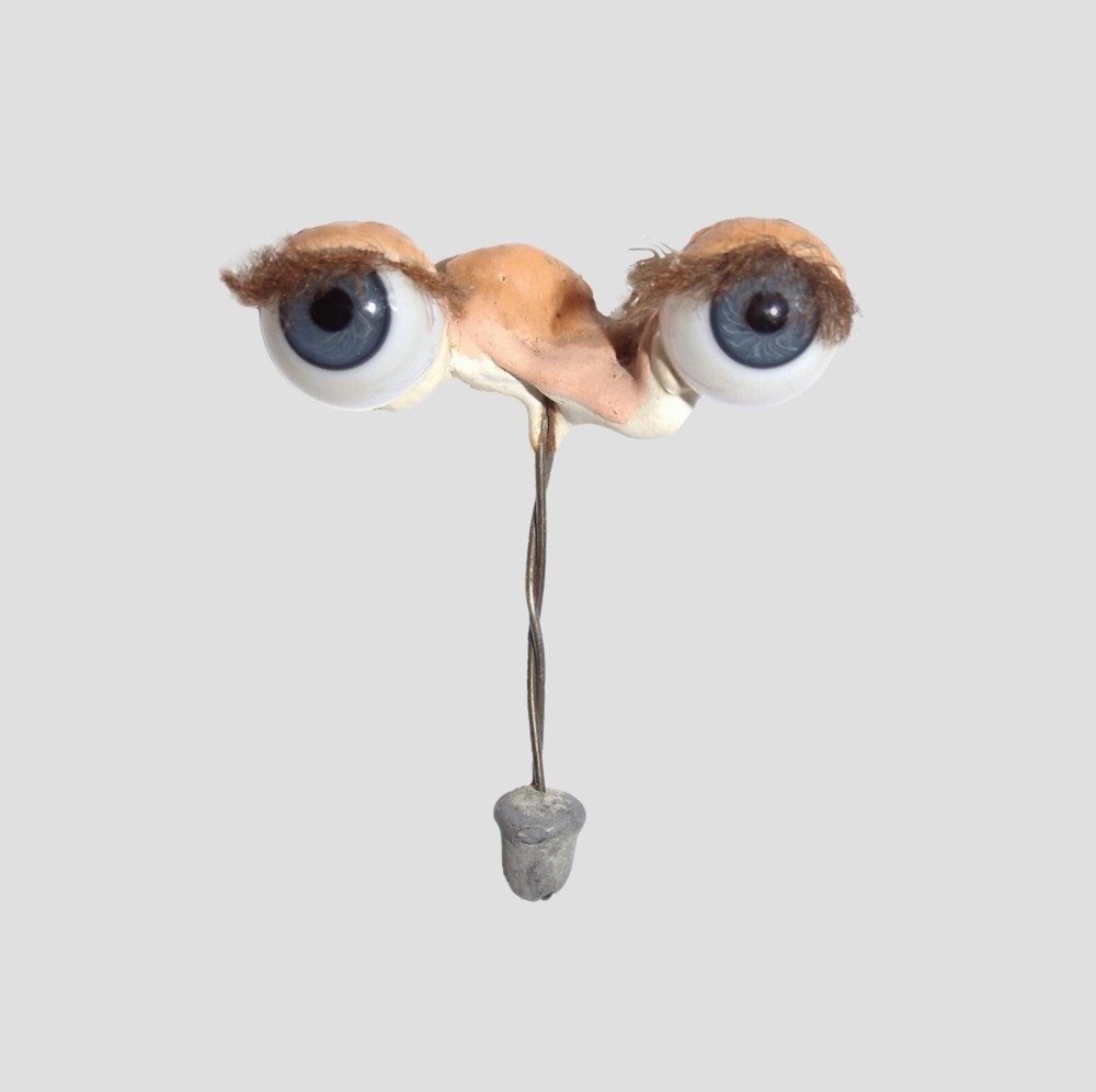 BEAUTIFUL ANTIQUE BLUE Open & Close o/c Weighted Rocker BISQUE DOLL GLASS EYES