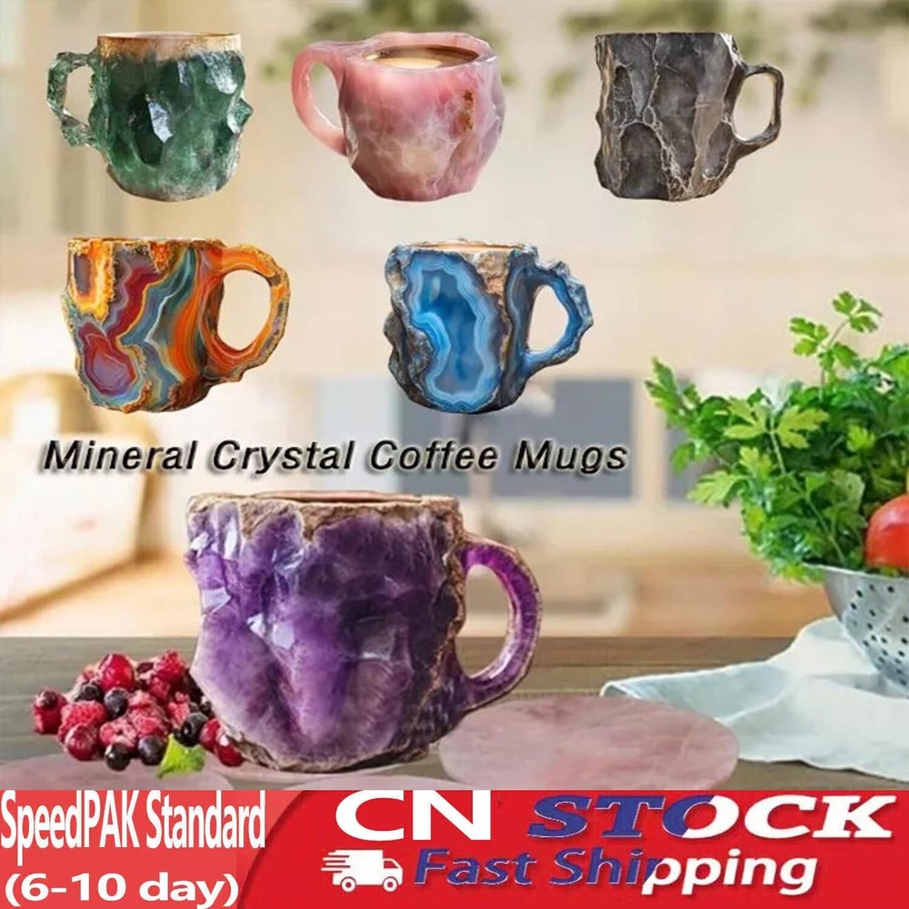 400ml Resin Novelty Coffee Mug Mineral Crystal Look Mug Coffee Cup Gift new