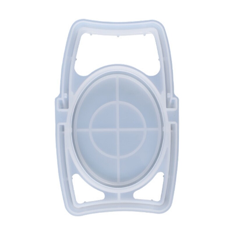 Epoxy Resin Oval Makeup Mirror Silicone Mold for DIY Vanity Desktop Craft