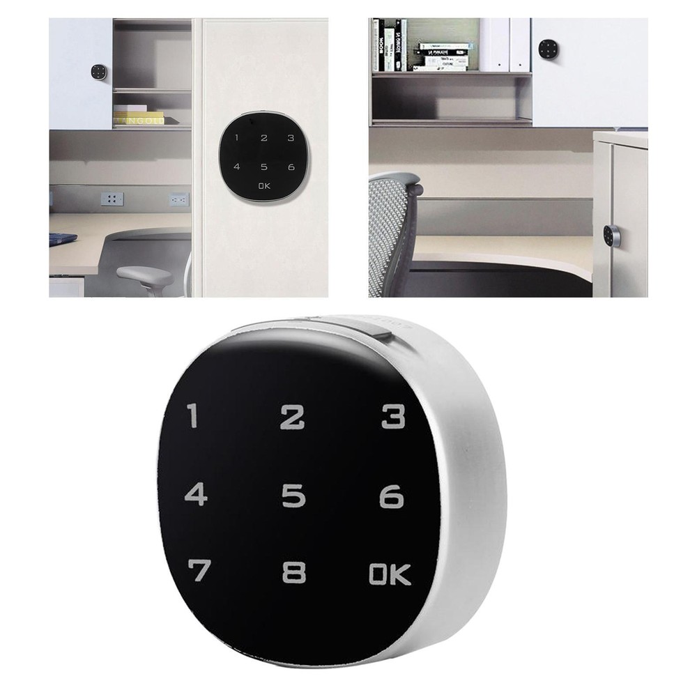 Secure Touch Screen Digital Wooden Electronic Password Lock-image