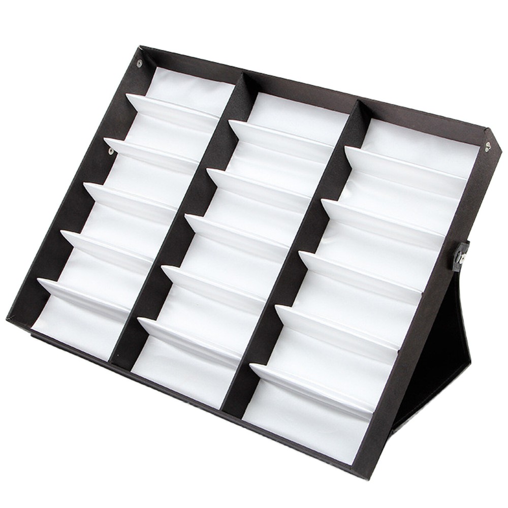 18-Slot Glasses Display Case Rack for Eyeglasses Sunglasses Storage Tray Holder Organizer