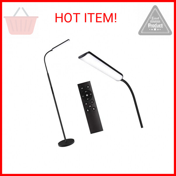 Dimunt LED Floor Lamp, Bright 15W Floor Lamps for Living Room with 1H Timer, Ste