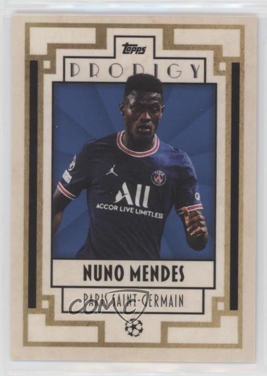 2021-22 Topps Deco UCL Prodigy Nuno Mendes Rookie RC
