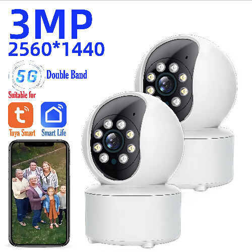5G Tuya 2/3MP WiFi Smart Home IP Camera AI Detect Color Night Vision Cam Monitor