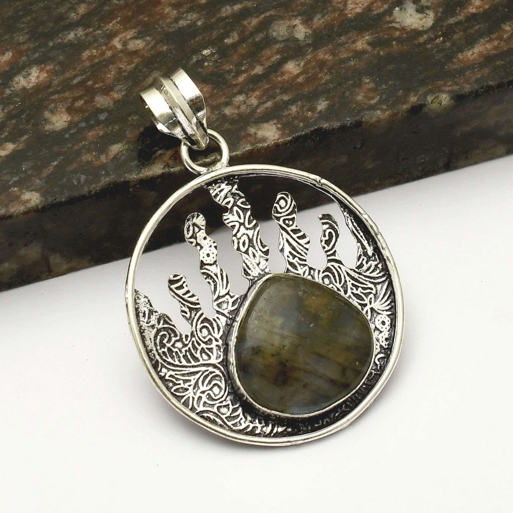 Labradorite Gemstone Handmade Ethnic Pendant Jewelry Gift For Women 2.08 Inches AP-42903