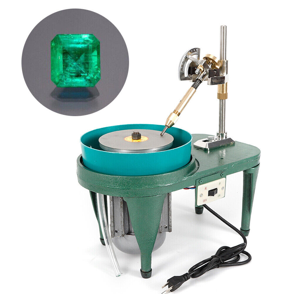Gemstone Flat Grinder Jewelry Gem Faceting Polisher Grinding Machine 2800Rpm