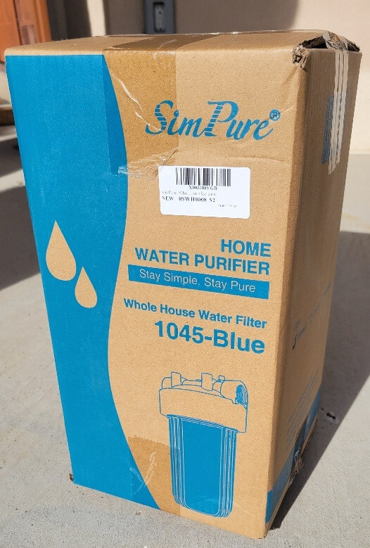 SimPure 1045 (DB10P) Big Blue 10-inch Whole House Water Filter Housing Brand New