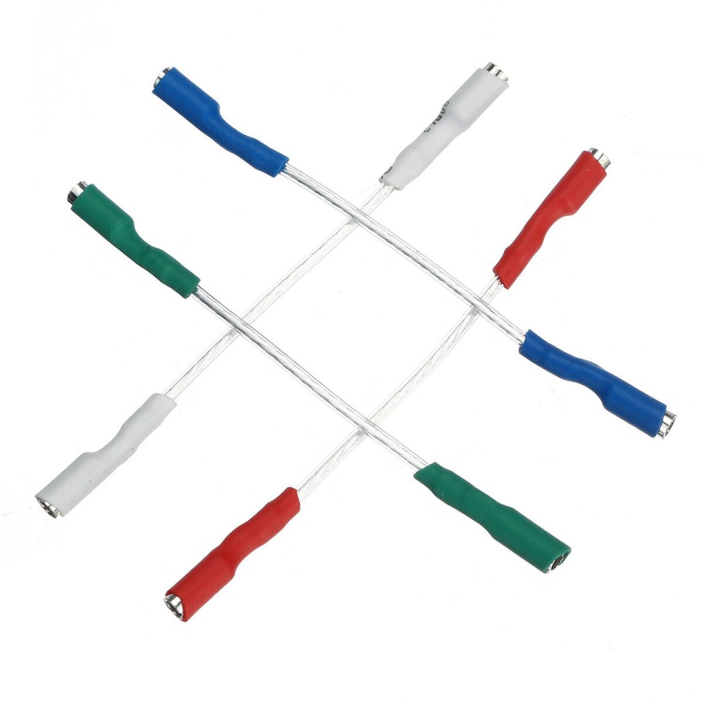 4X 7N Silver Turntable Phono Cartridge Headshell Wire Cables 1.2-1.3mm Pin