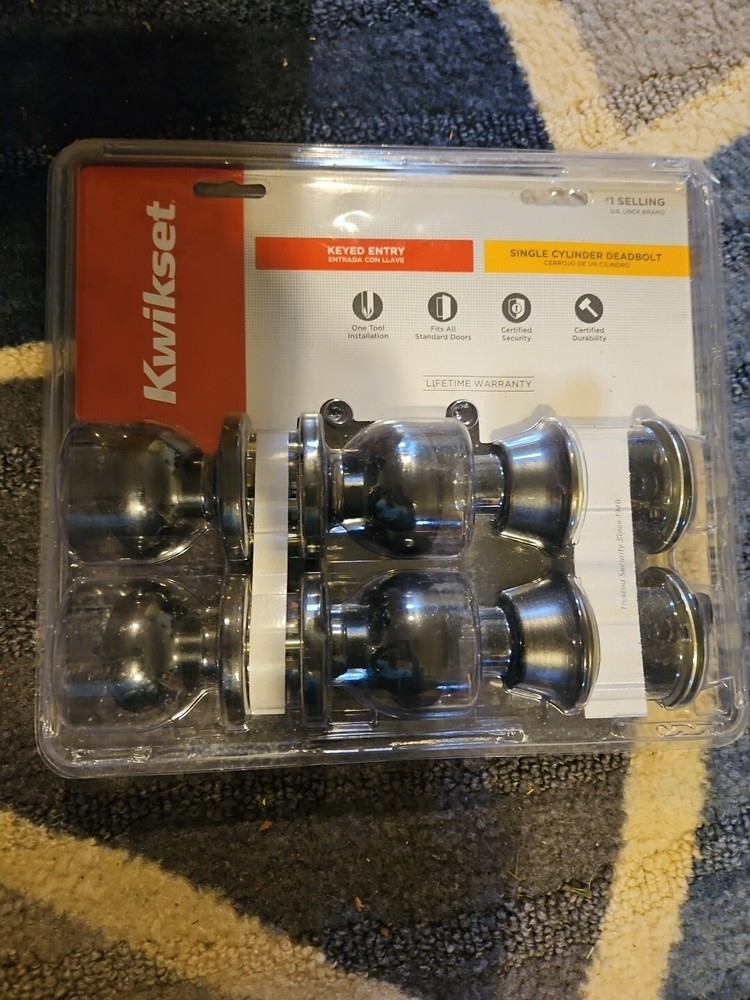 Kwikset Venetian Bronze SmartKey Deadbolt and Knob Set for Enhanced Security  