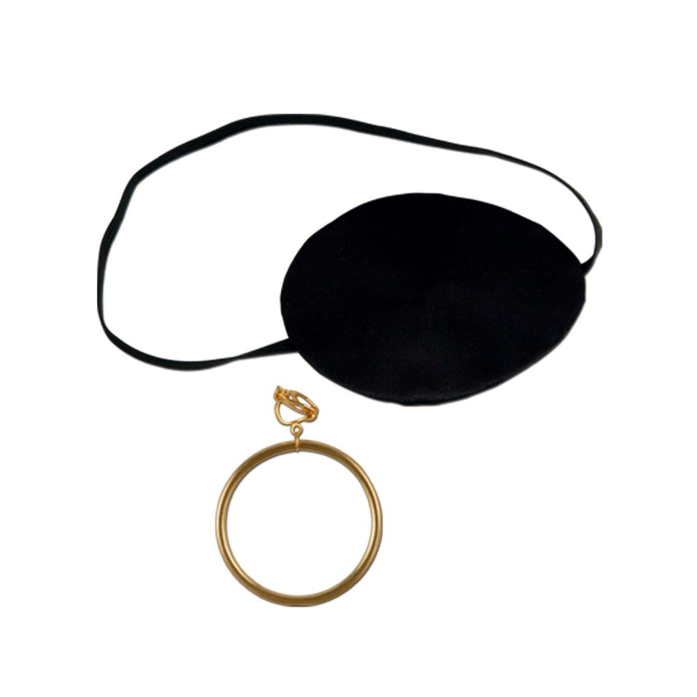 Beistle Deluxe Pirate Eye Patch with Gold Plastic Earring for Costumes