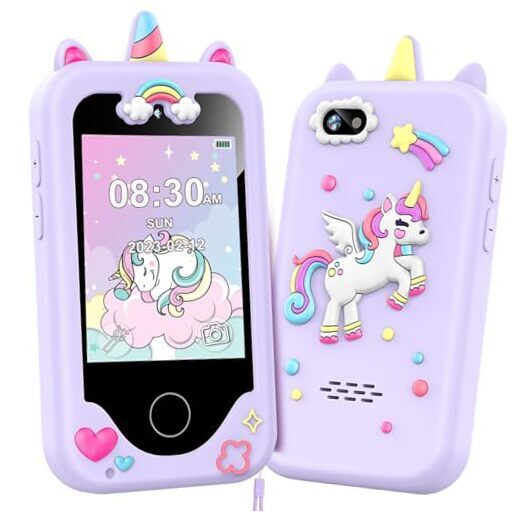 Kids Smart Phone for Girls, Christmas Birthday Gifts for Girls Age Light Purple