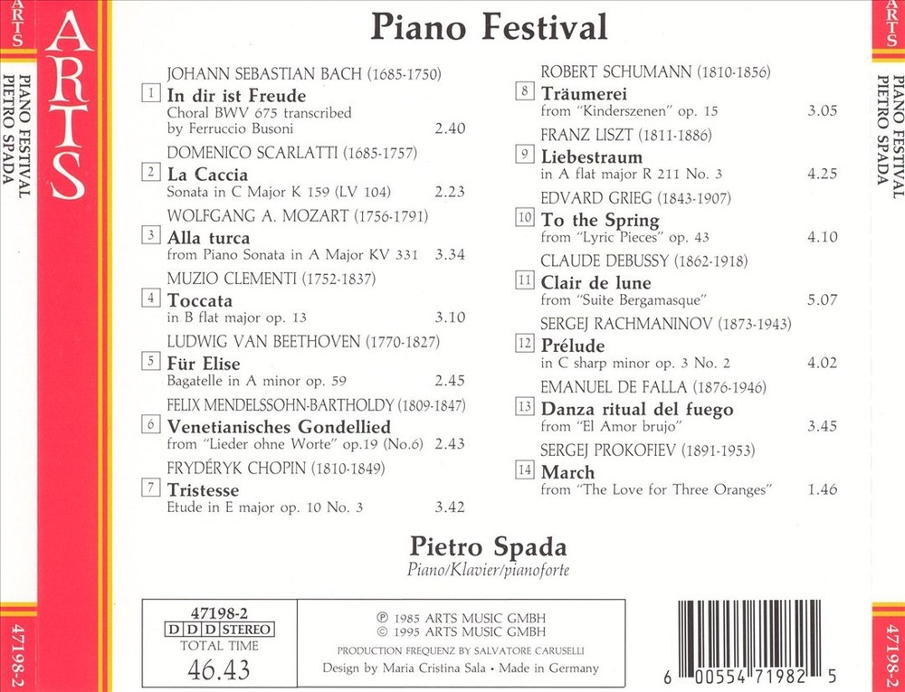 Pietro Spada Piano Festival New Album CD Classical Music