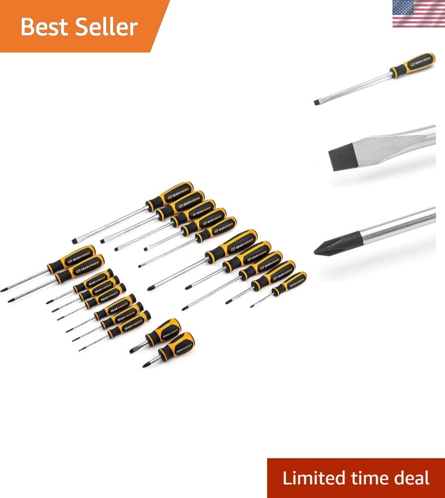 20-Piece Dual Material Screwdriver Set with Phillips Slotted Torx Bits - 80066H