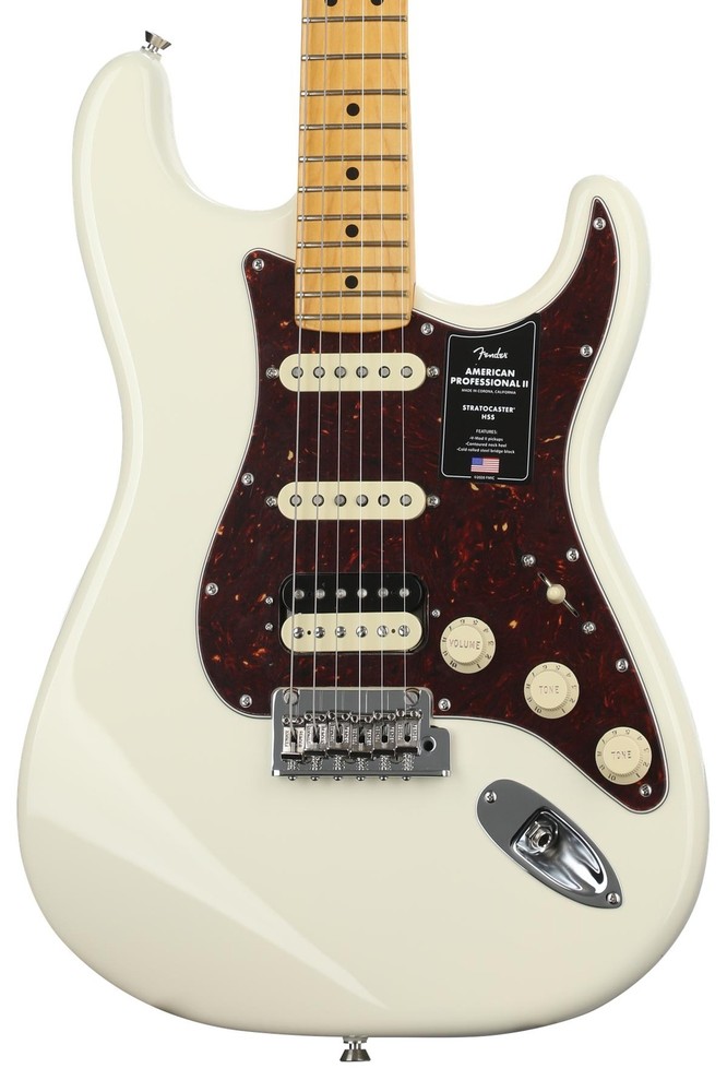 Fender American Professional II Stratocaster HSS - Olympic White with Maple