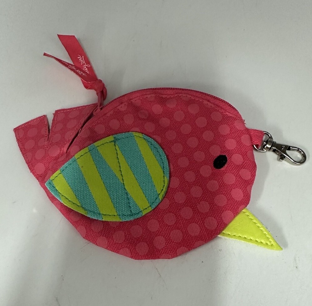 Thirty One Icon Pink Chick Coin Purse with Zipper Closure and Keychain T15 Christmas Gift