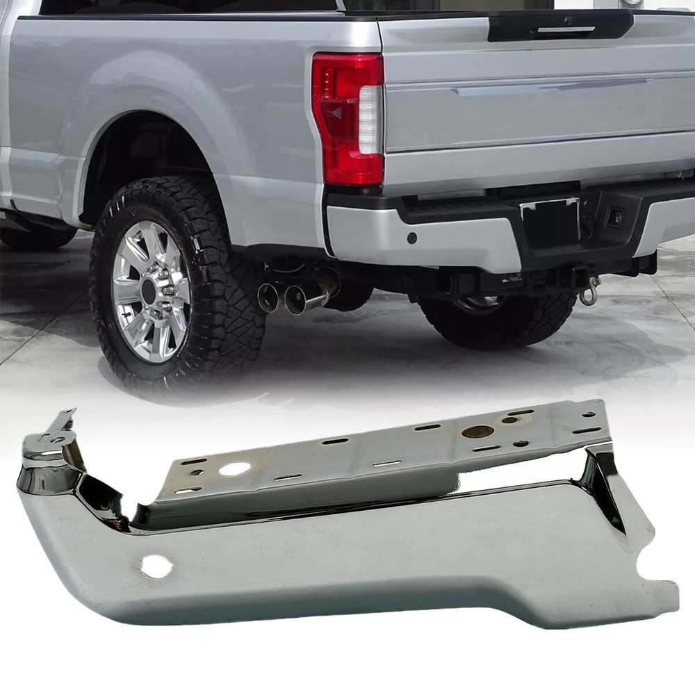 NEW Chrome Rear LH Drivers Bumper Face Bar for 2017-2022 Ford F250 F350 w/ Park