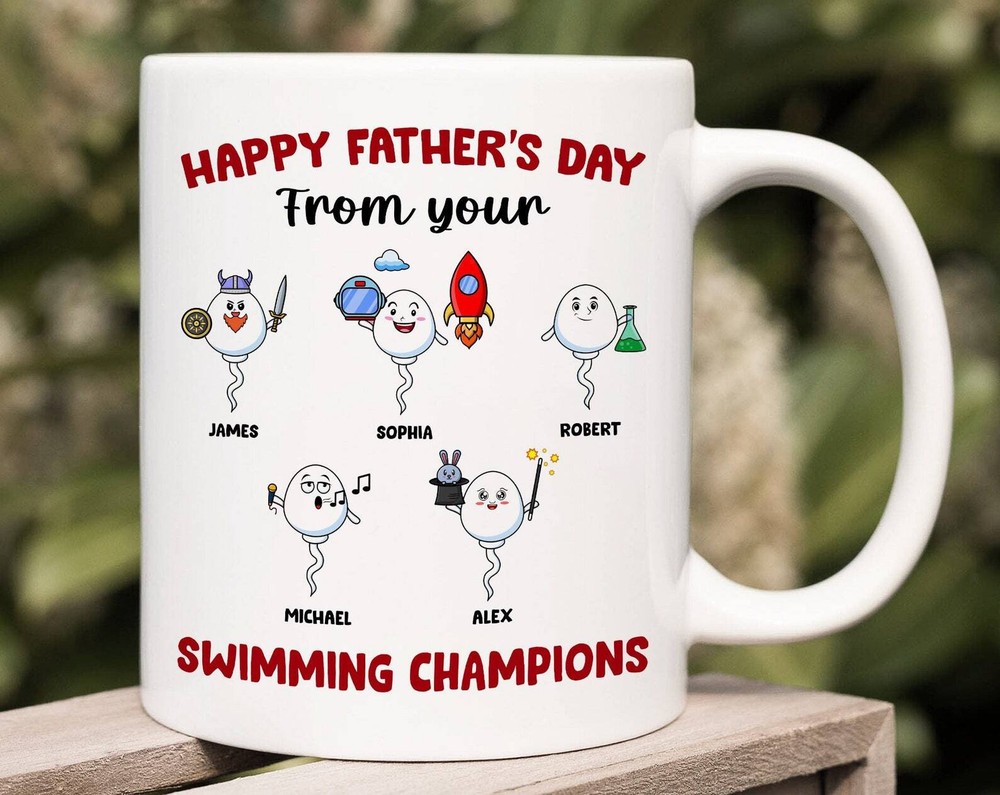 Personalized Swimming Champions Mug Father's Day Gift For Dad From Son And
