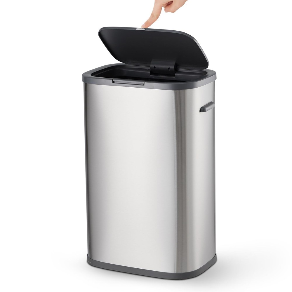 13 Gallon / 50 Liter Kitchen Trash Can, Garbage Can with Press Top Lid, Dog P...
