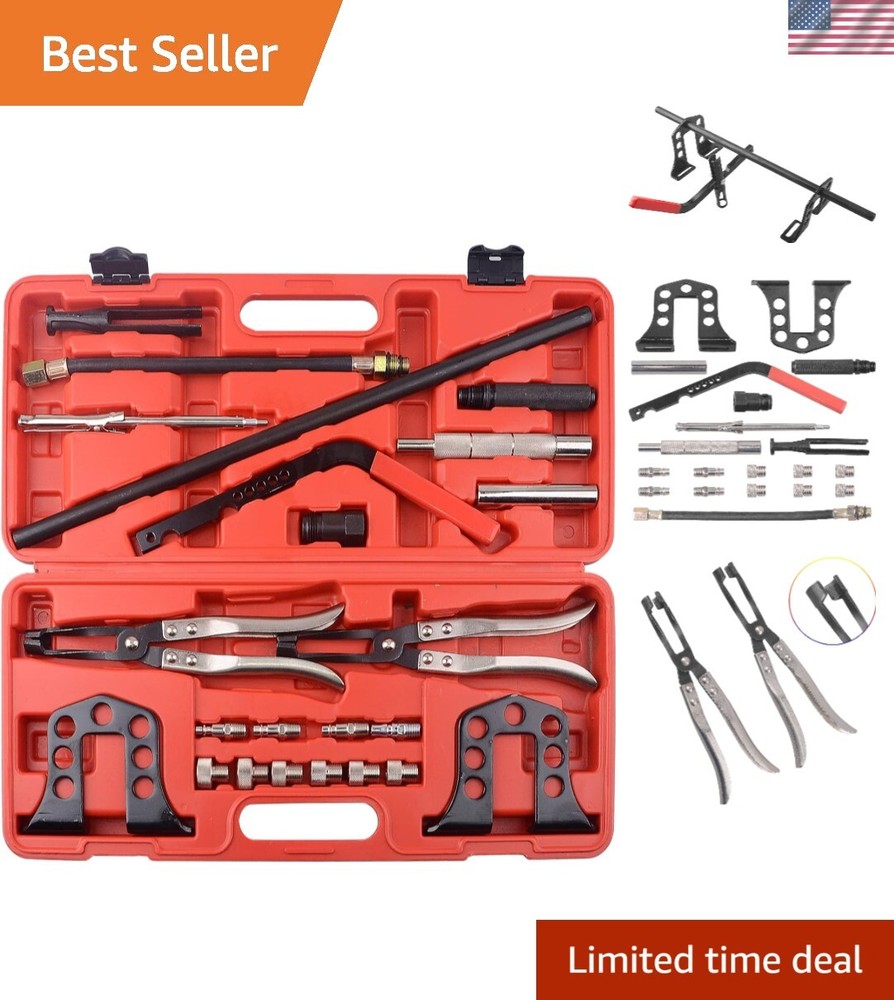 Professional Cylinder Head Valve Spring Compressor Kit for Removal and Installation