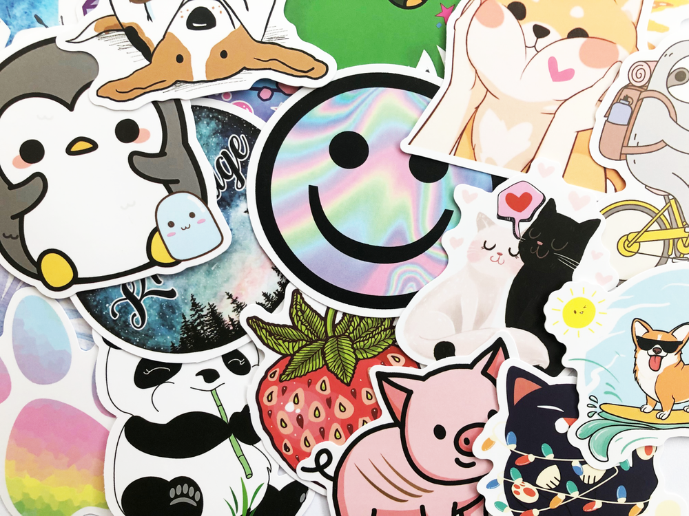 50 Cute Mixed Sticker Lot Set Fun Pack Decoration Laptop Phone Truck Decals
