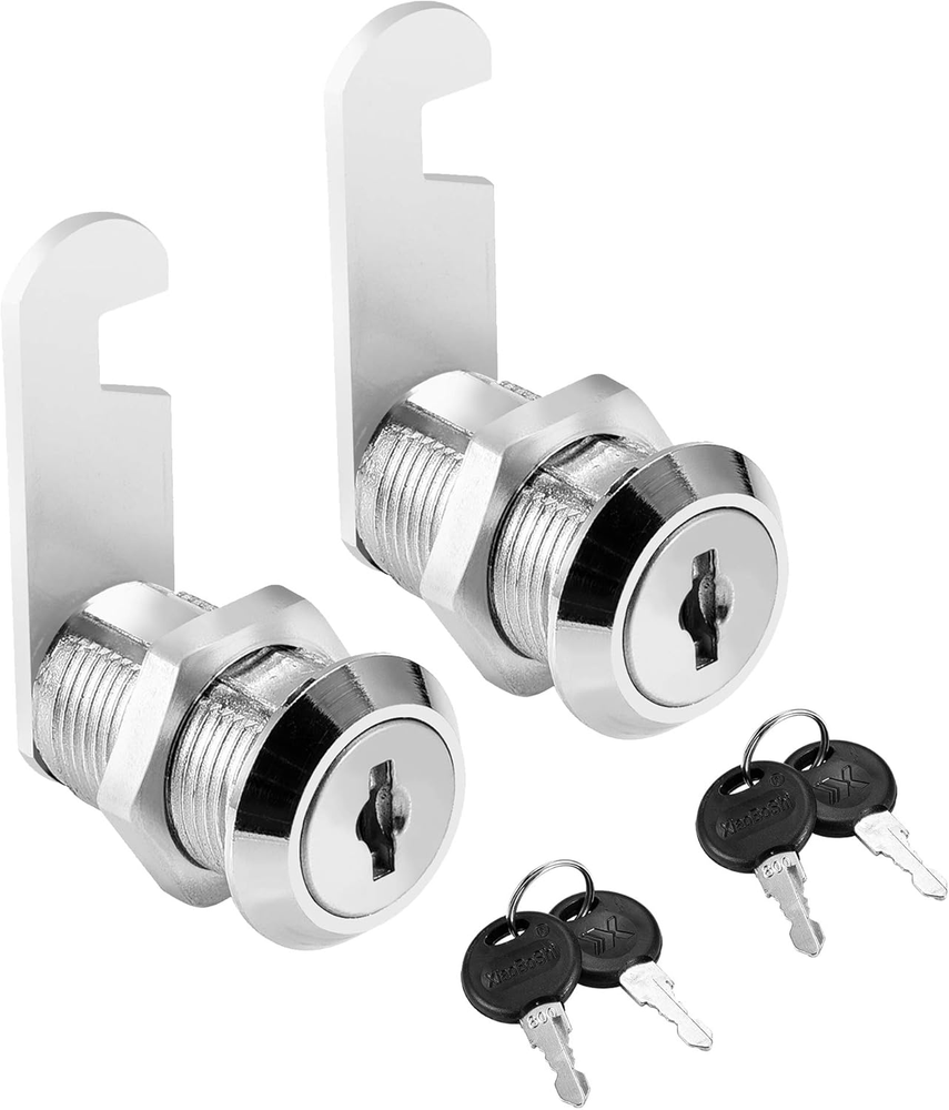 Cabinet Cam Lock Set, 2 Pack Keyed Alike 1