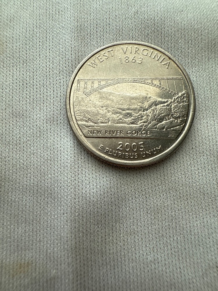 2005 P West Virginia State Quarter from US Mint Roll Uncirculated