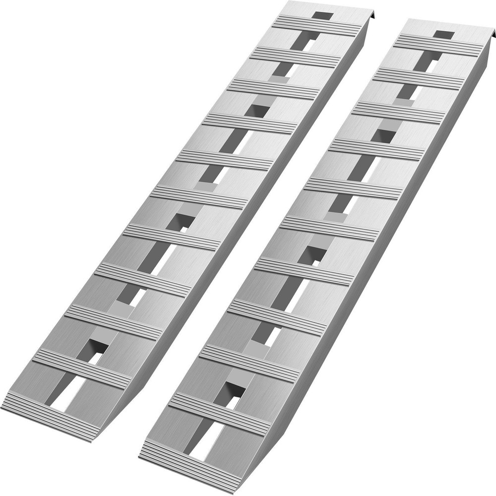 60x12'' Aluminum Trailer Ramps 6000LBS Beavetail Hook End Pair of 2 Heavy-Duty Ramps