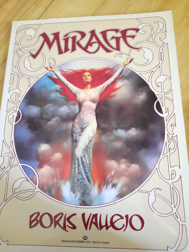 MIRAGE by Boris Vallejo Vintage 1982 Sci Fi Fantasy Nudity Art Book Paperback