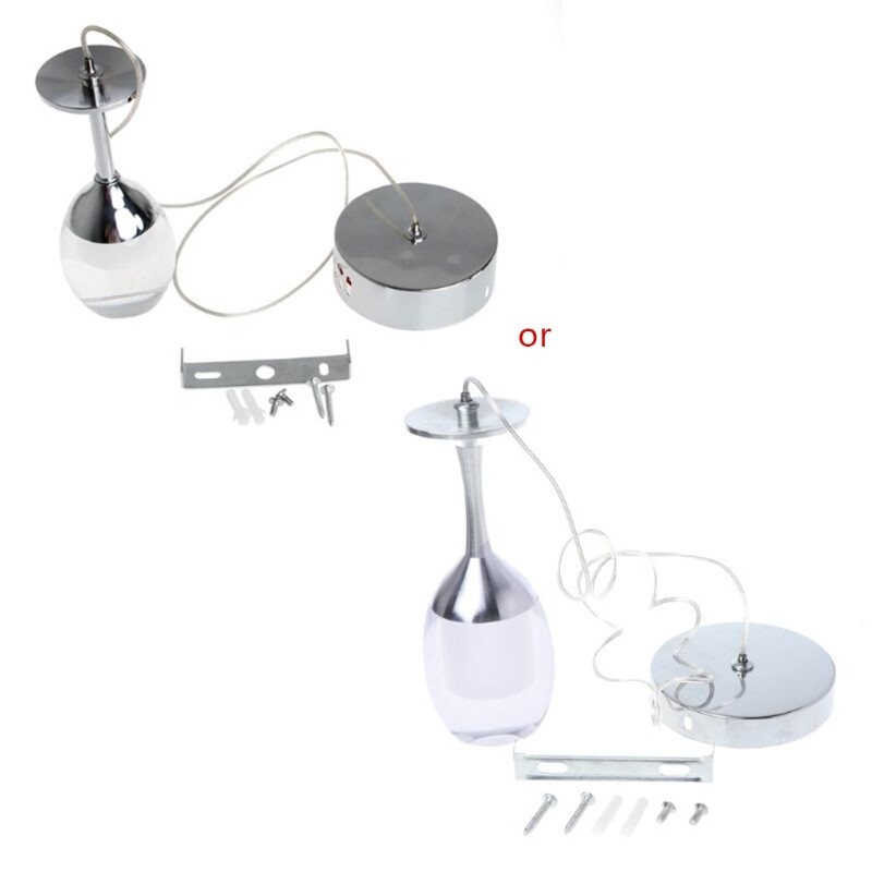 LED Cocktail Glass Chandelier Fixture for Kitchen Decor Lighting