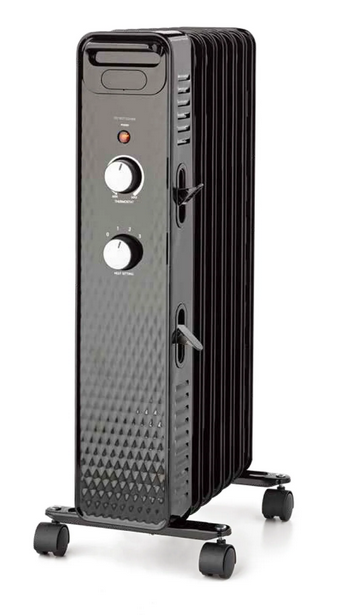 Mechanical Oil Filled Electric Radiator Space Heater, Black, New, WSH0