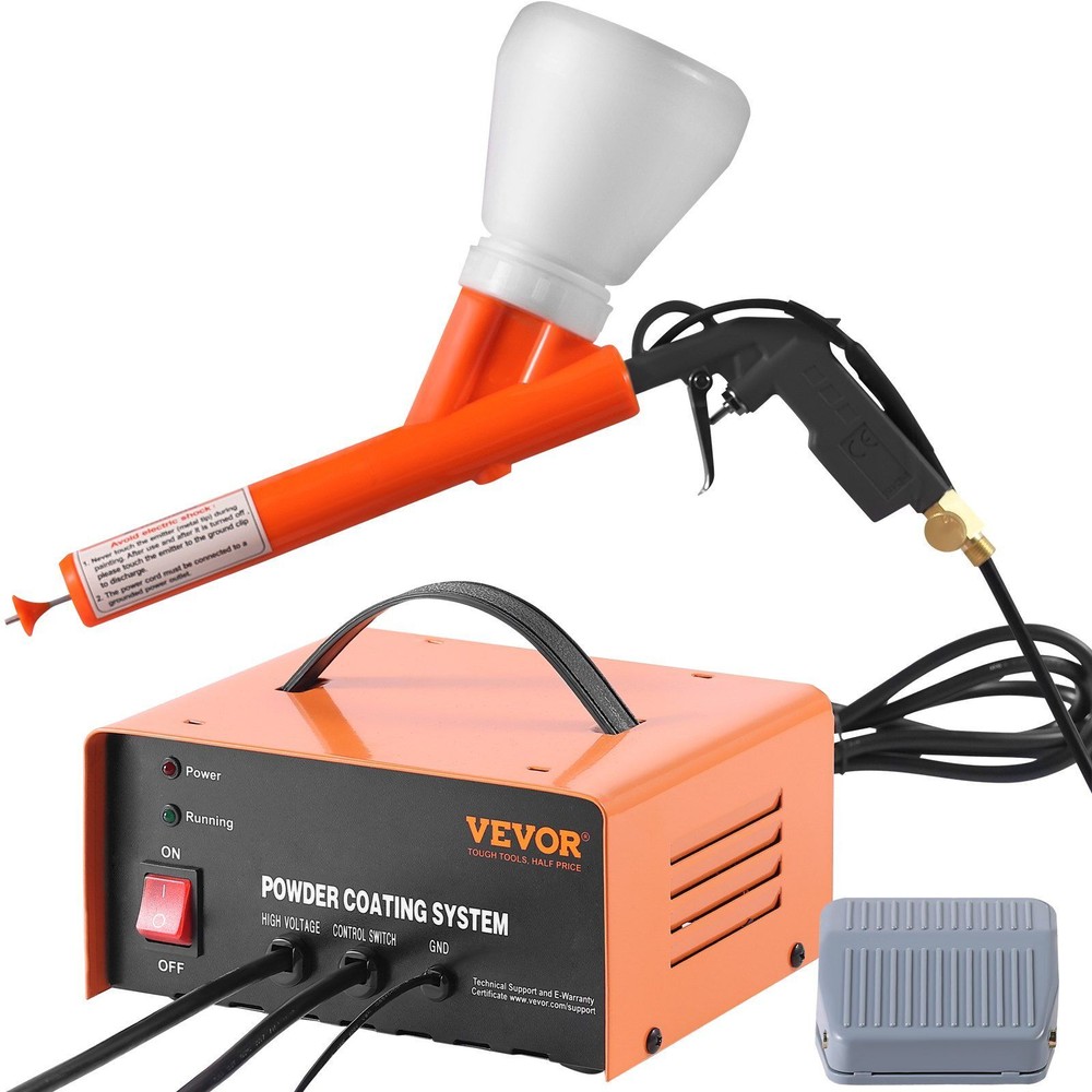 50KV Powder Coating Equipment Complete with Gun Nozzles Cups and Foot Switch