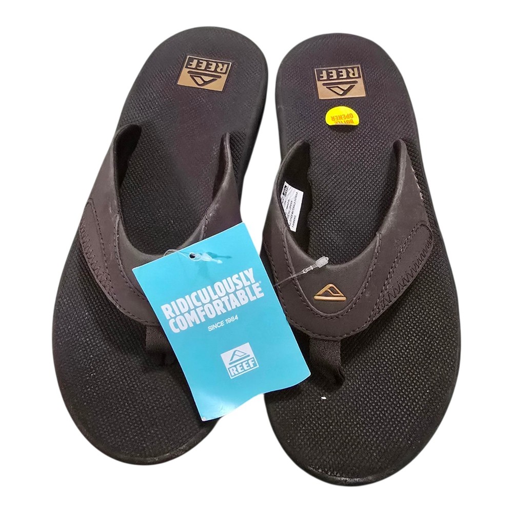 Reef Fanning Flip Flop New Brown Bottle Opener Beach Fun Vacation Ready Sz 9