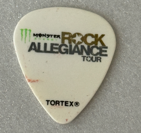 VOLBEAT ROB CAGGIANO GUITAR PICK ROCK ALLEGIANCE TOUR STAGE-USED PLECTRUM RARE