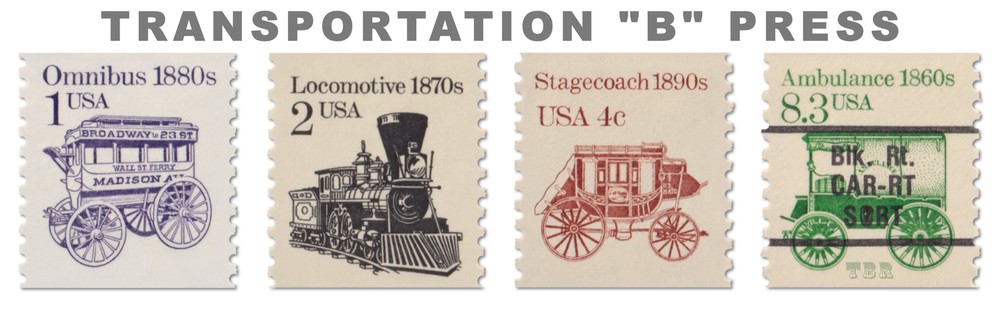 2225-31 2226 2228 2231 Transportation Coils B Press Re-Engraved 4 MNH - Buy Now-image
