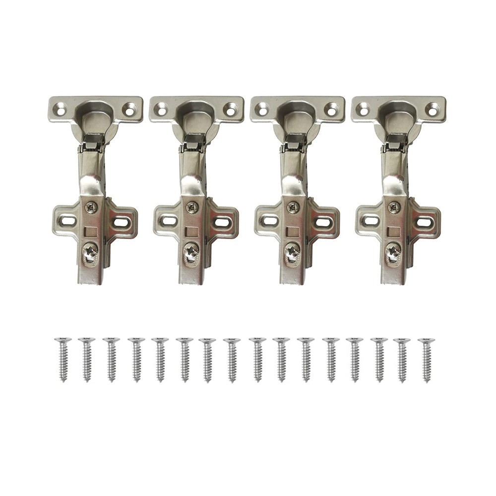 95 Degree Inset Hinges 26mm with Damper Soft Closing Clip on Assembly Kitchen...