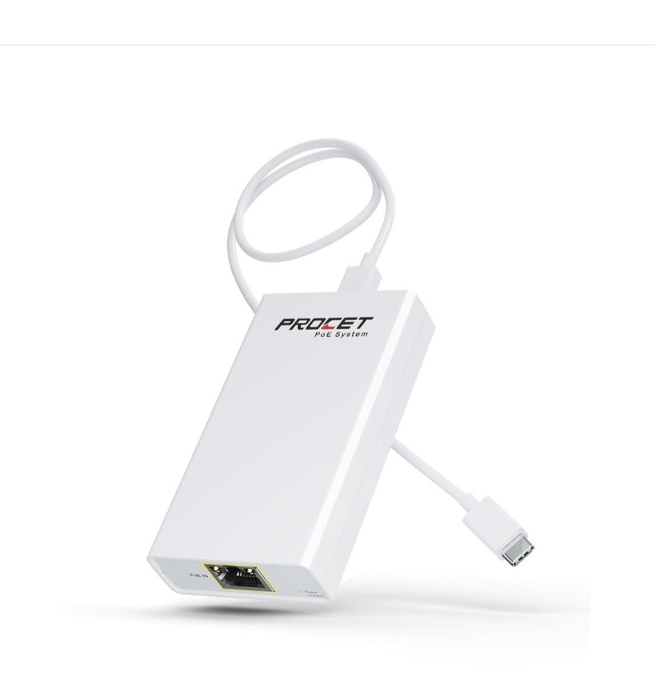 Gigabit PoE to USB C Converter for Smart Phone/Tablet, Plug & Play, IEEE802.3bt