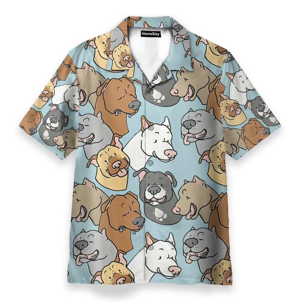 Pitbull Dogs Beach Shorts Swim Trunks   Hawaiian Shirt Beach Shorts