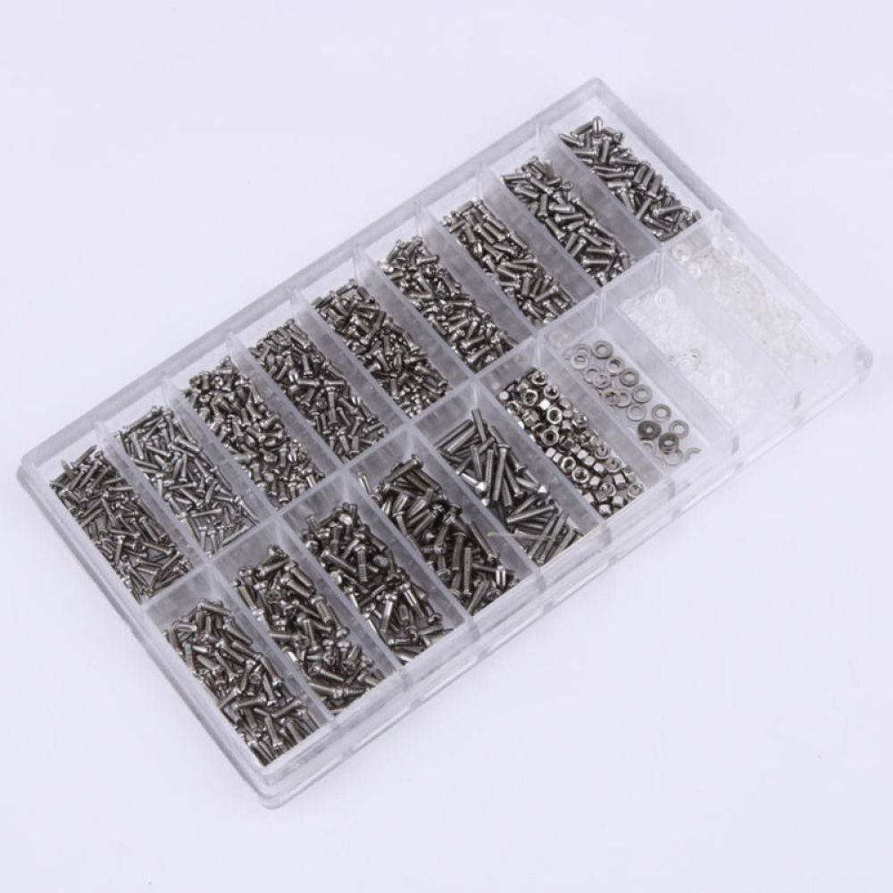 1000PCS Sunglasses Watch Tiny Screws Nut Assortment Repair