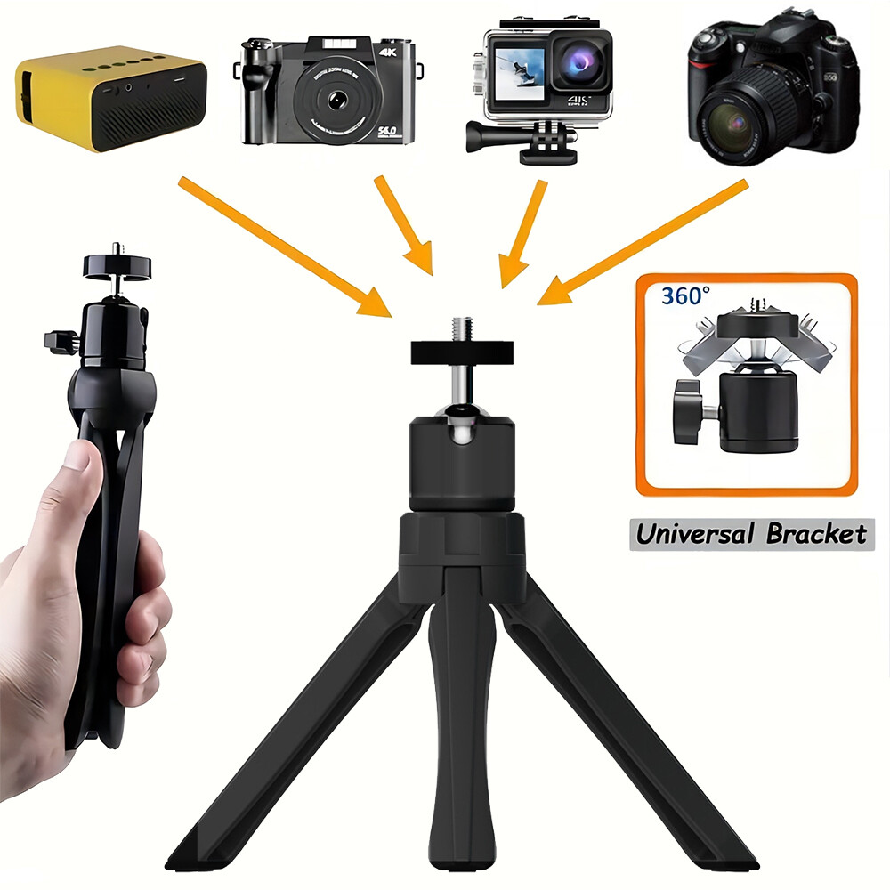 Universal Mini Projector Stand Table Tripod Mount For Camera DVR 360° Rotatable