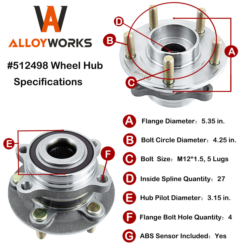 2013-2016 Ford Fusion Lincoln MKZ Front Wheel Bearing Hub Assembly