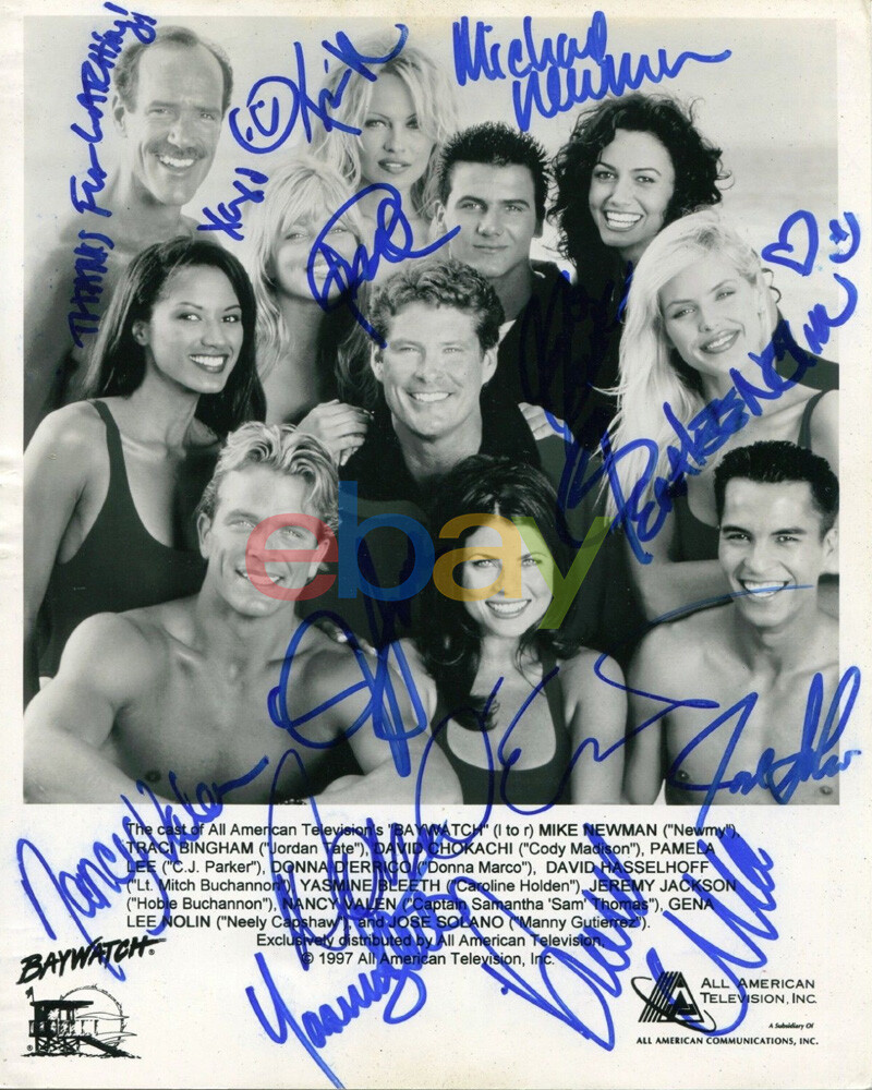 Baywatch Cast Signed 8x10 Autographed Photo reprint