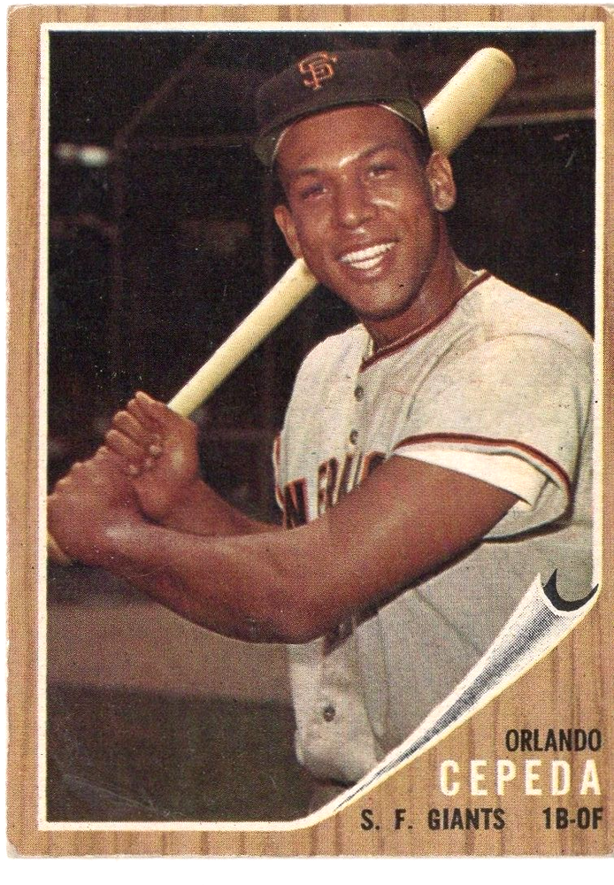 1962 Topps  # 40 Orlando Cepeda VG-EX TO EX HOF