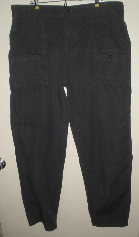 #986 Cabela's Mens 40 34 Reg Gray Canvas Heavy Cotton Cargo Hunting Pant