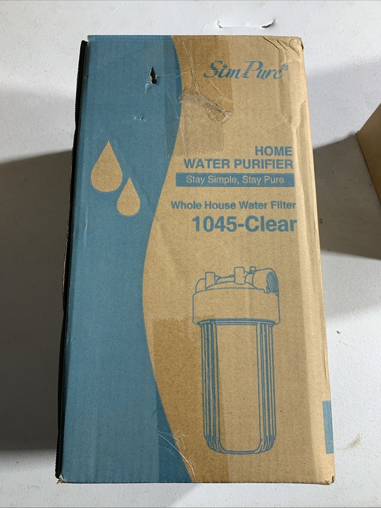 SimPure Whole House Water Filter Housing 1045-Clear NOB- DOES NOT INCLUDE FILTER