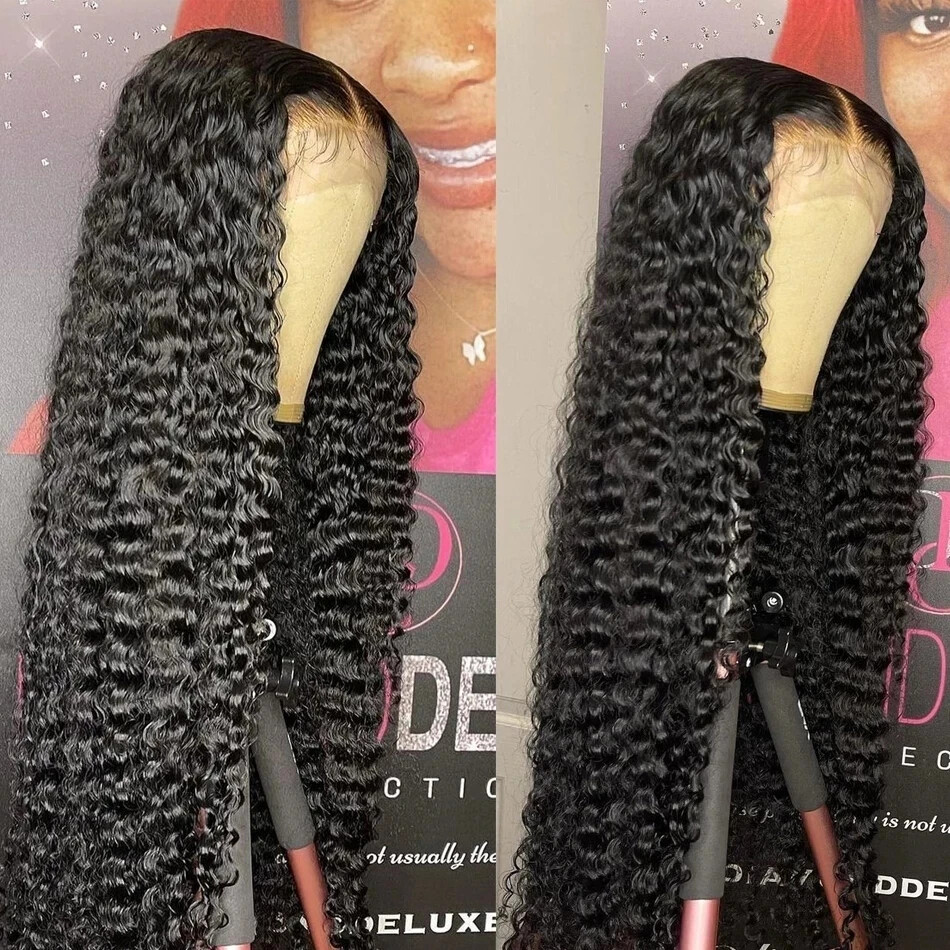 13x4 13x6 HD Transparent Lace Frontal Wig Water Wave Human Hair 5x5 Glueless Wig